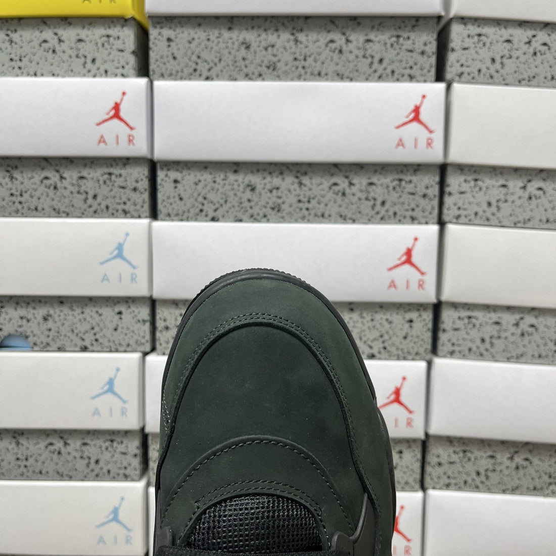 Air Jordan 4 RM Black Green Suede