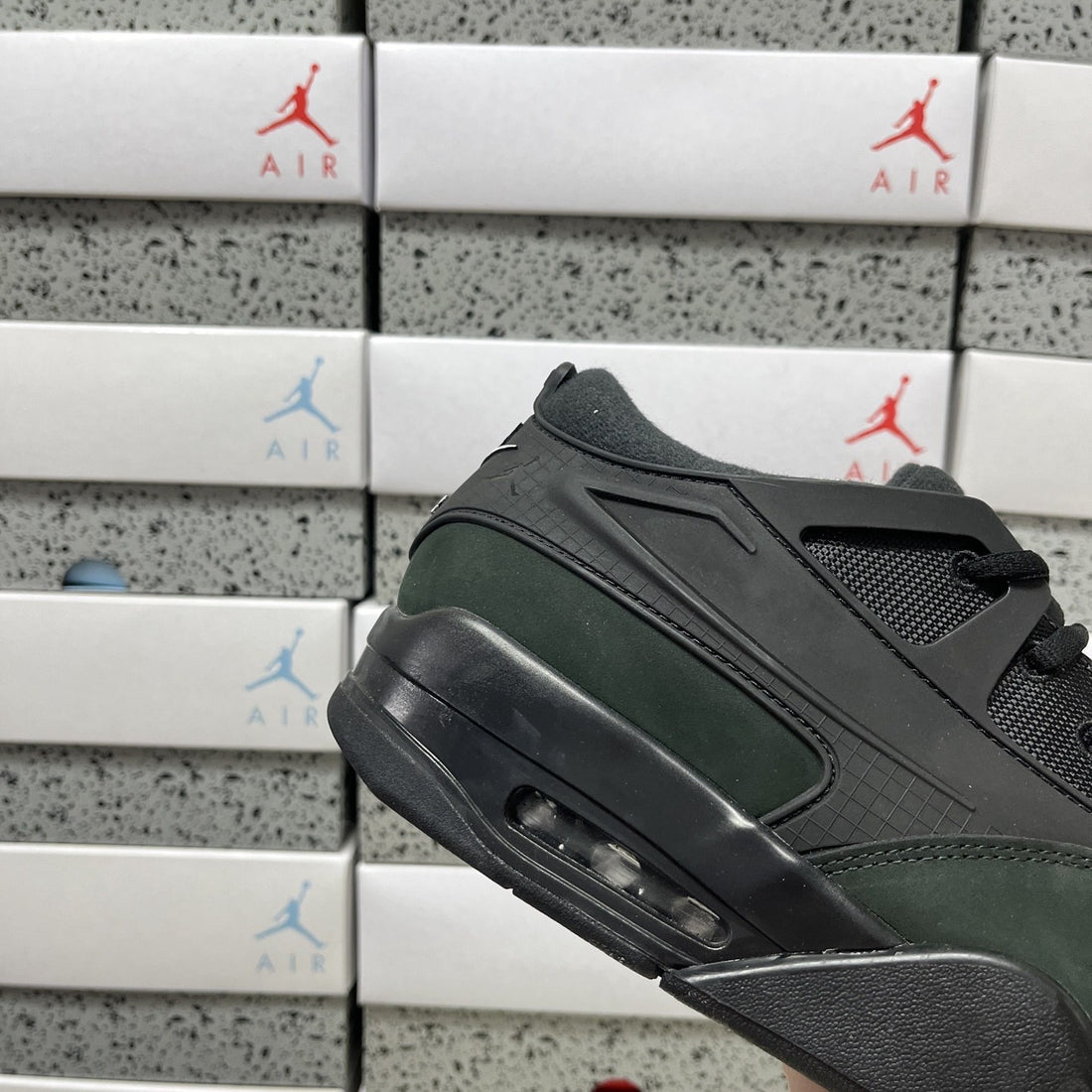 Air Jordan 4 RM Black Green Suede