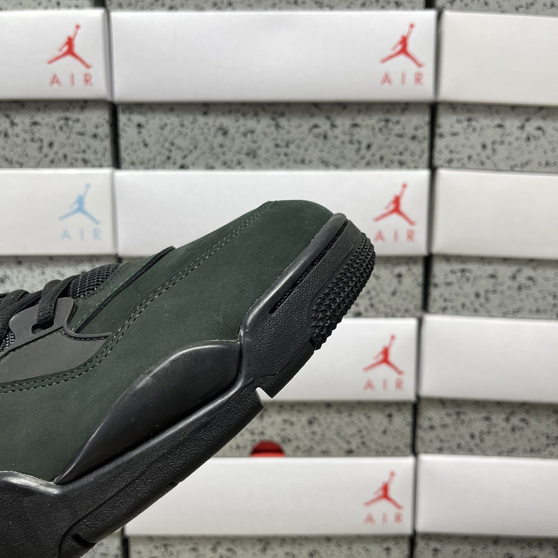 Air Jordan 4 RM Black Green Suede