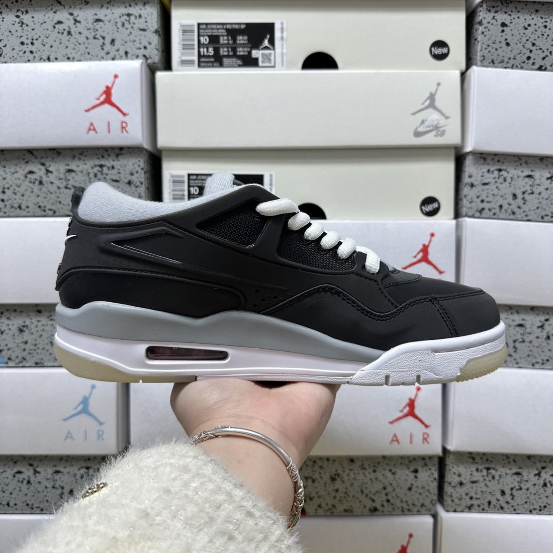 Air Jordan 4 RM Black Grey