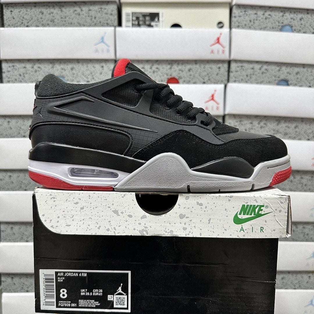 Air Jordan 4 RM Black Red Suede