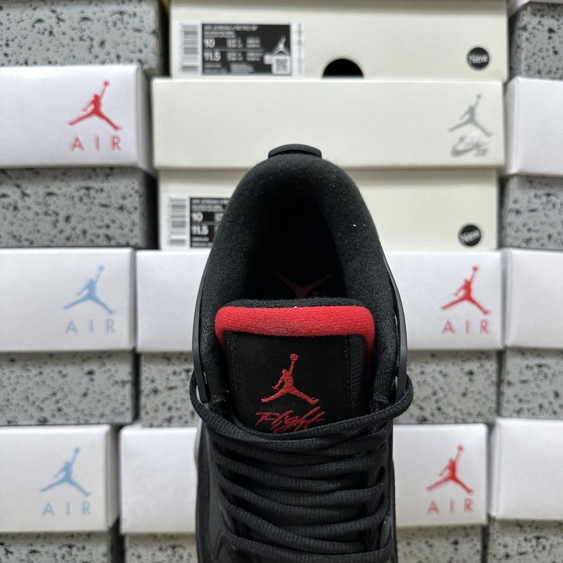 Air Jordan 4 RM Black Red Suede