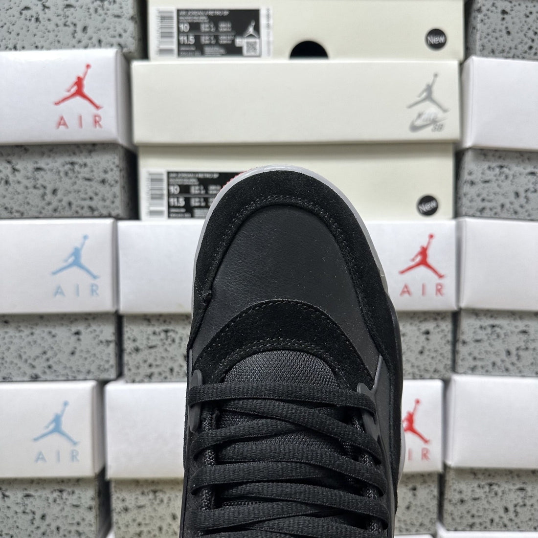 Air Jordan 4 RM Black Red Suede