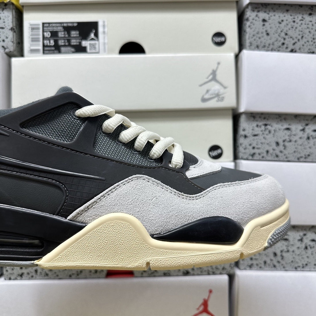 Air Jordan 4 RM Black Sail