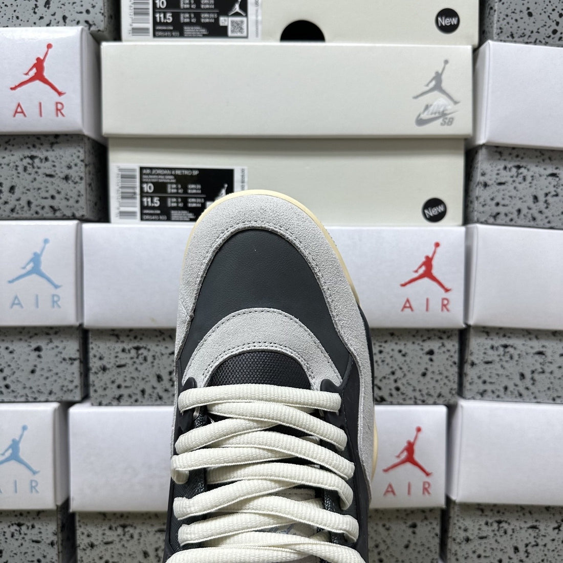 Air Jordan 4 RM Black Sail