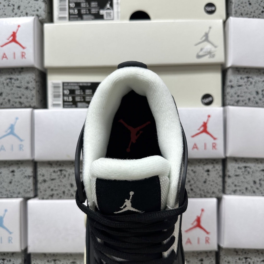 Air Jordan 4 RM Black White Red