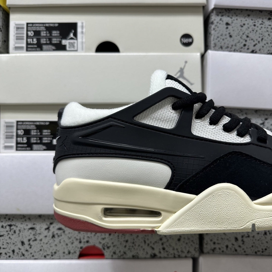 Air Jordan 4 RM Black White Red