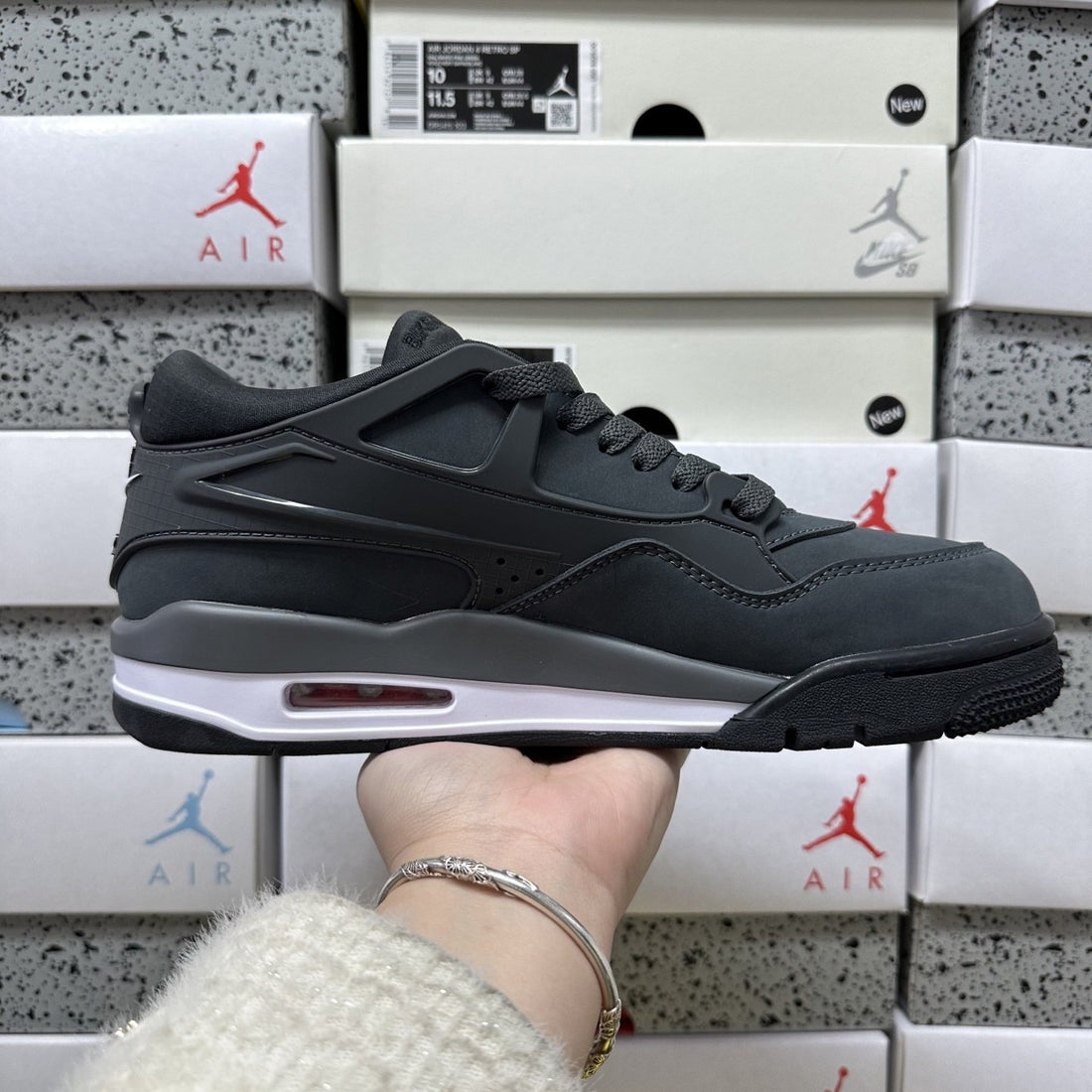 Air Jordan 4 RM Charcoal Red