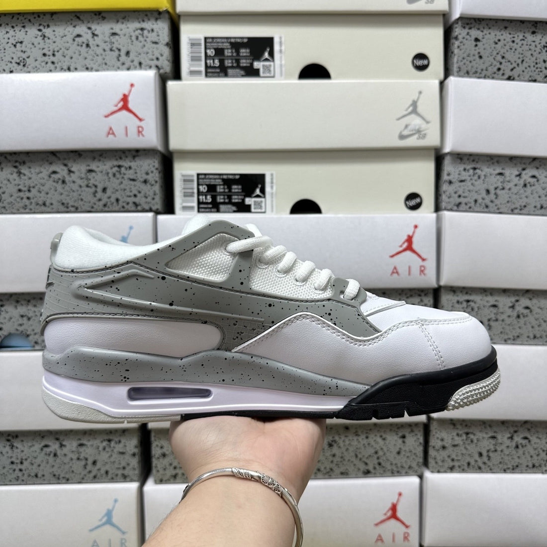 Air Jordan 4 RM Grey Black White