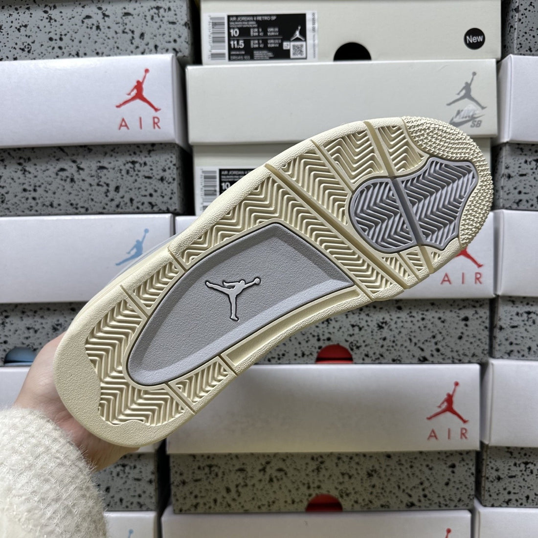 Air Jordan 4 RM Light Grey Sail