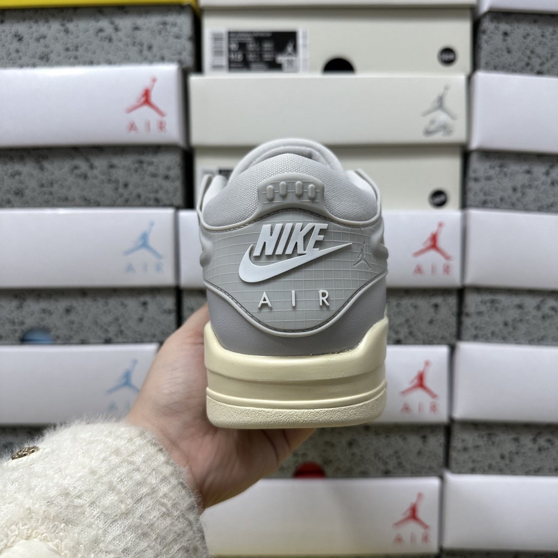 Air Jordan 4 RM Light Grey Sail