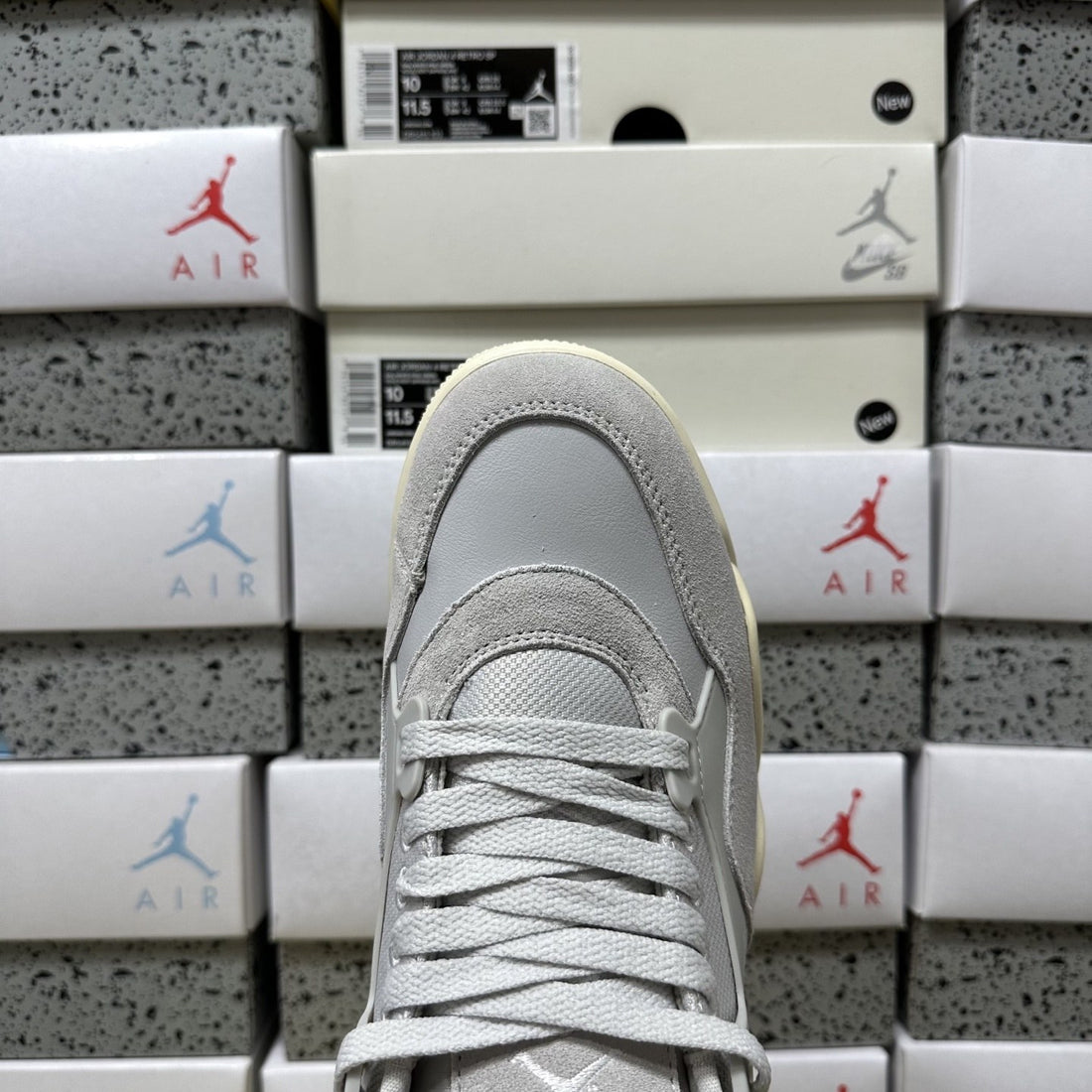 Air Jordan 4 RM Light Grey Sail