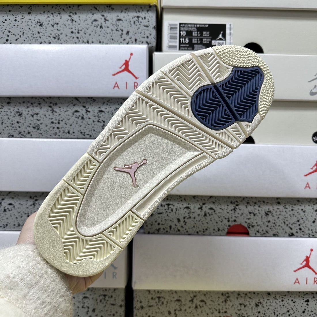 Air Jordan 4 RM Mint Blue Grey