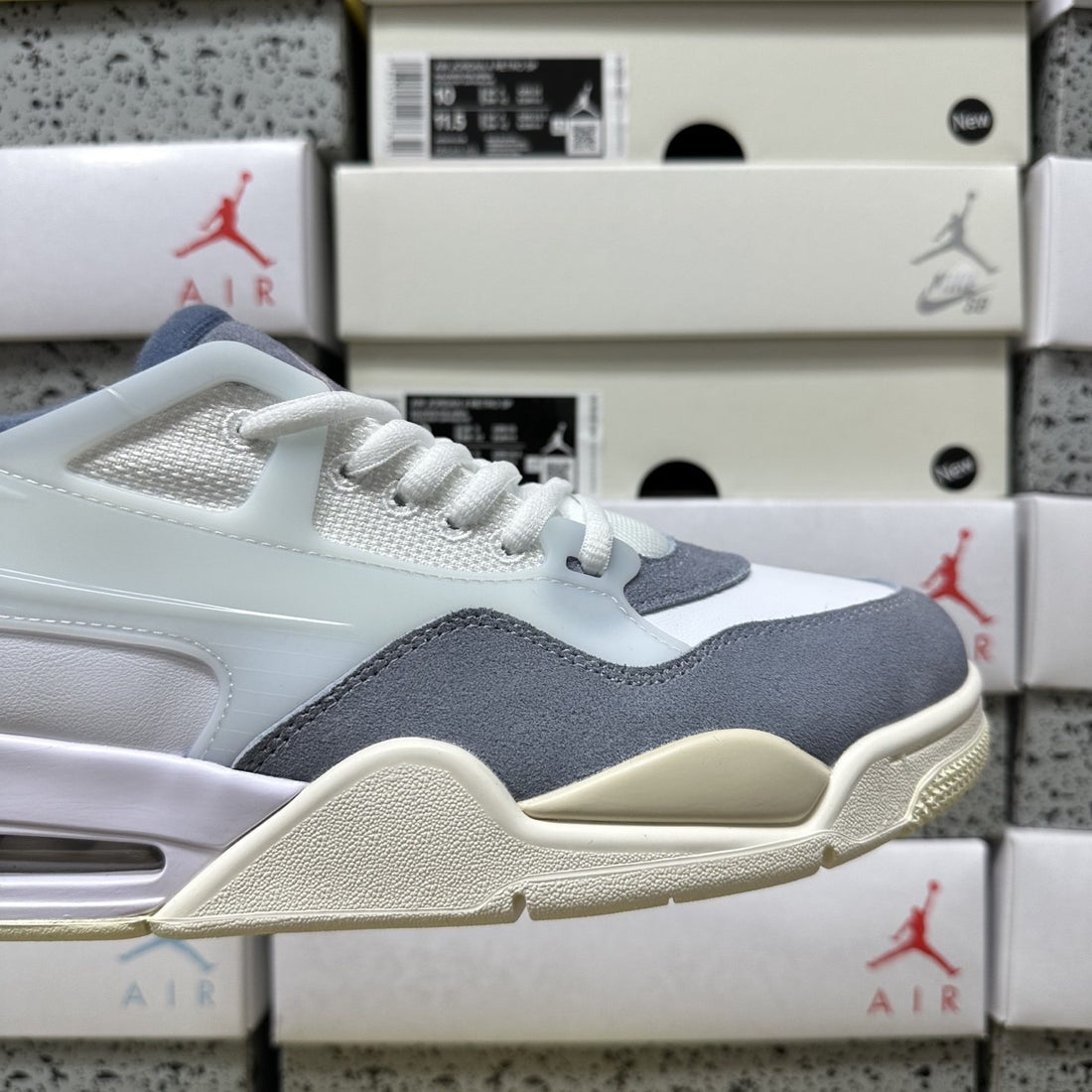 Air Jordan 4 RM Mint Blue Grey