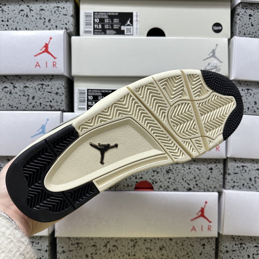 Air Jordan 4 RM Sail Black
