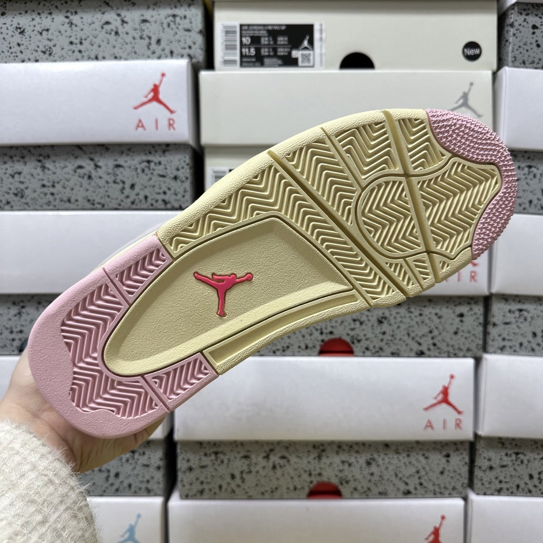 Air Jordan 4 RM Sail Blue Pink