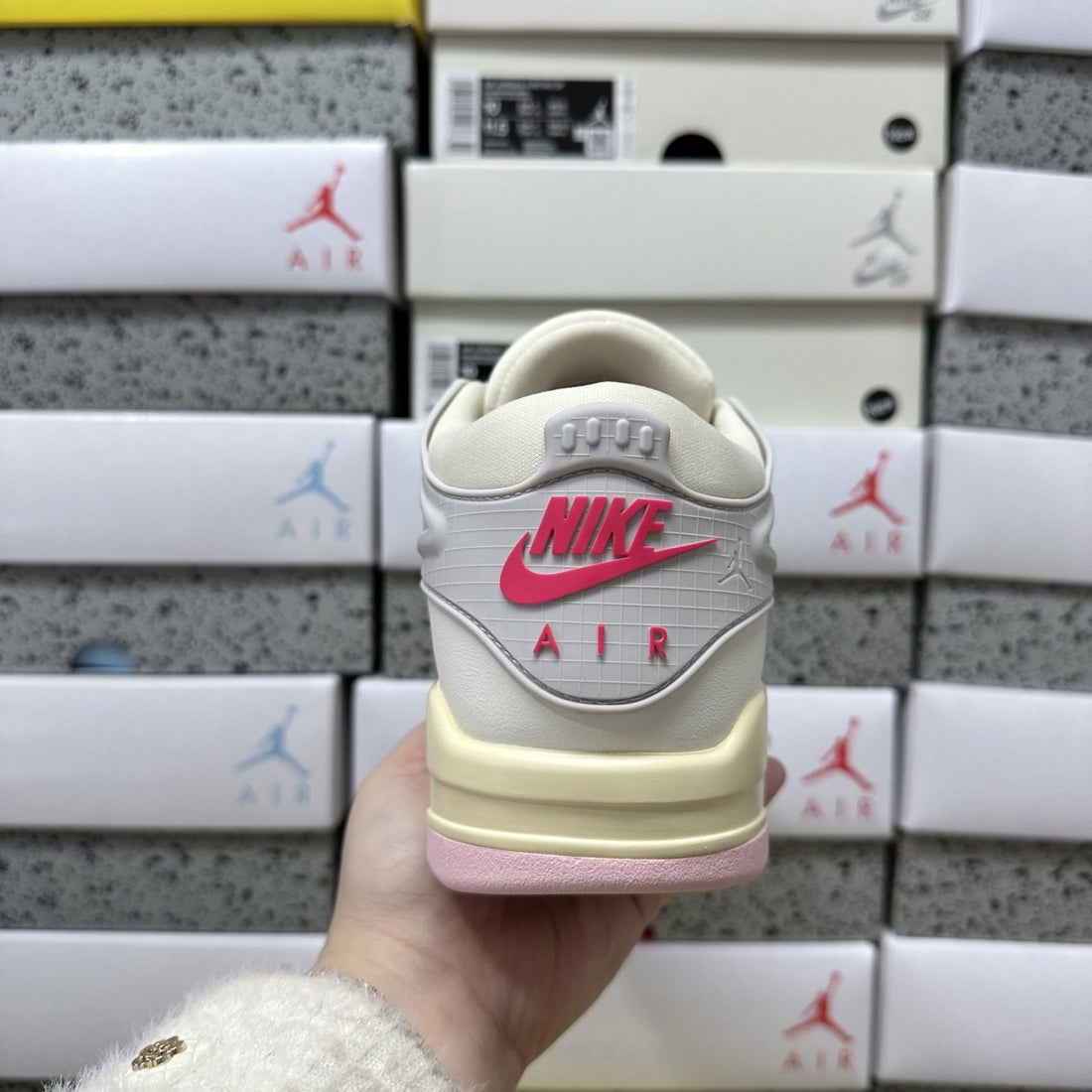 Air Jordan 4 RM Sail Blue Pink