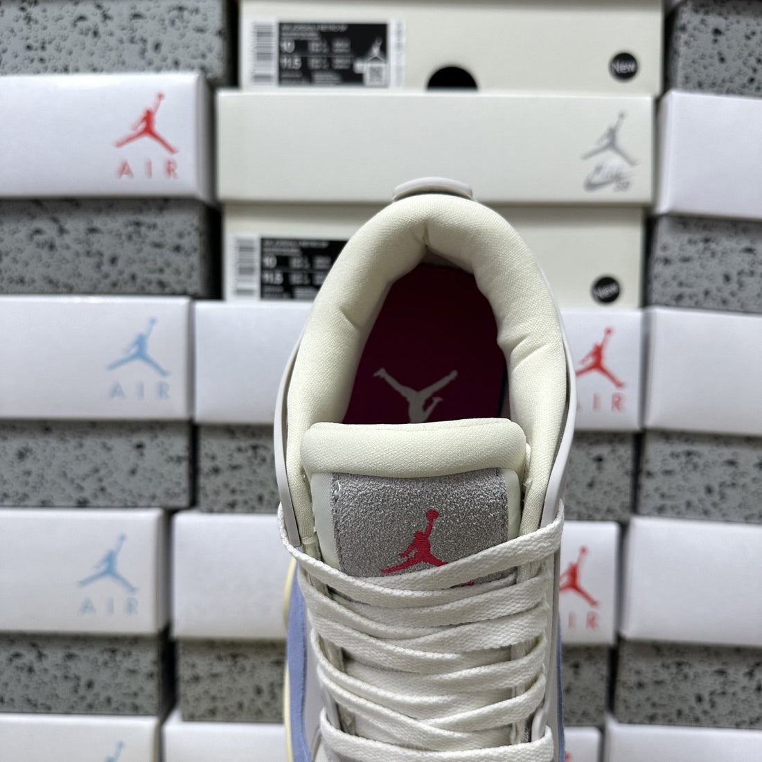 Air Jordan 4 RM Sail Blue Pink