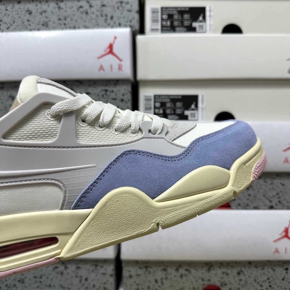 Air Jordan 4 RM Sail Blue Pink
