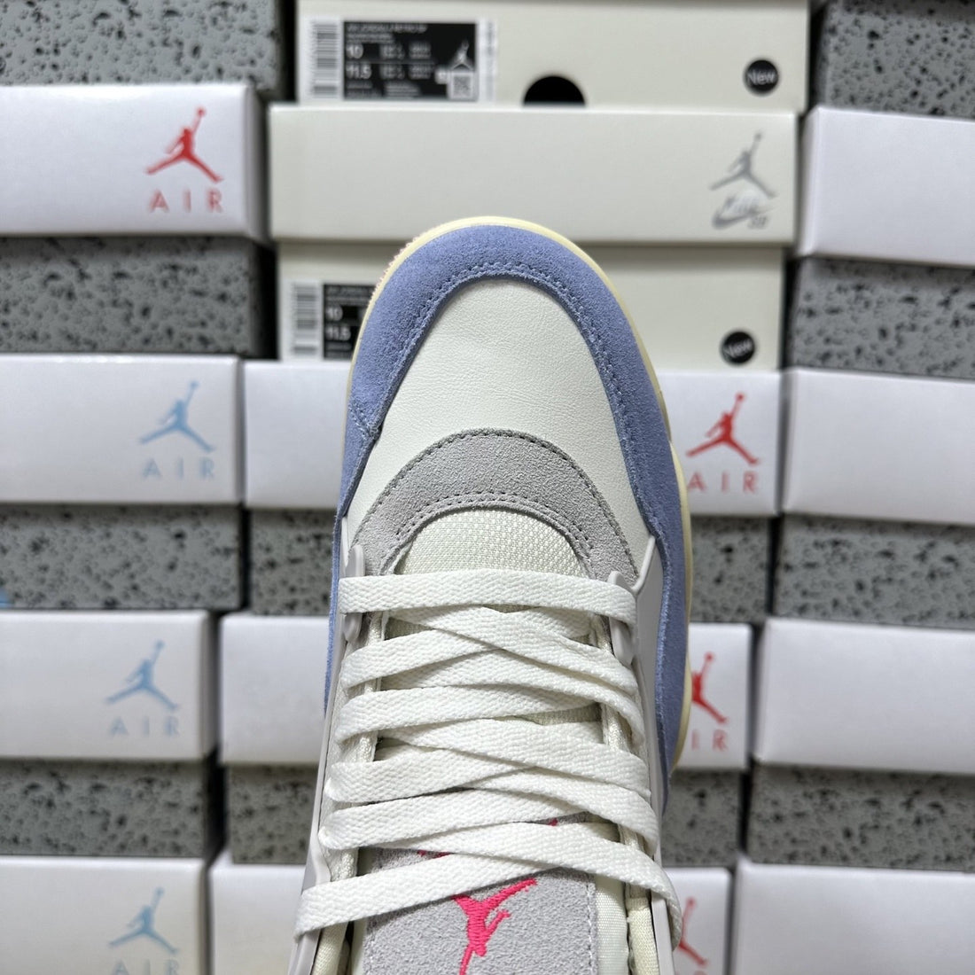 Air Jordan 4 RM Sail Blue Pink