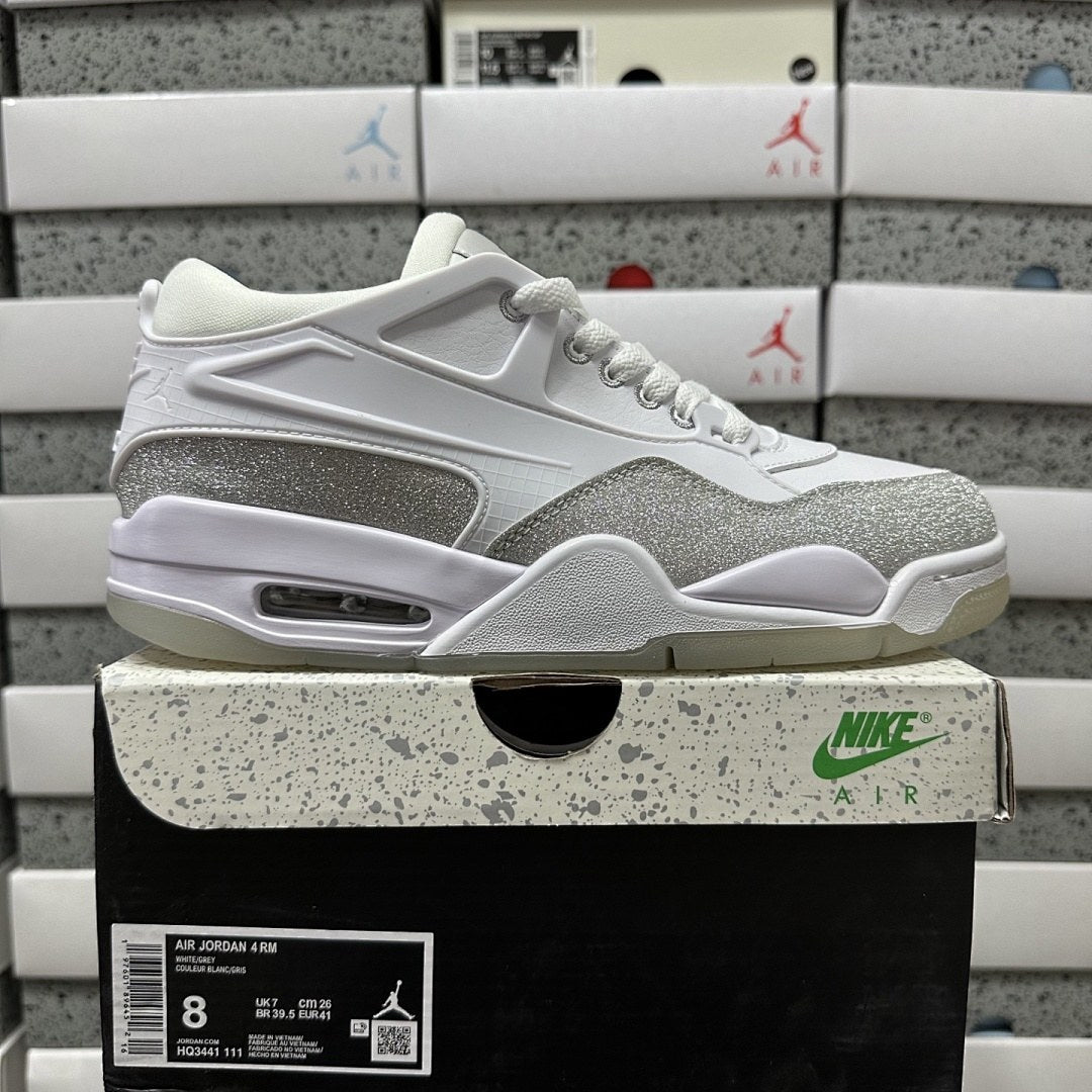 Air Jordan 4 RM White Grey Suede