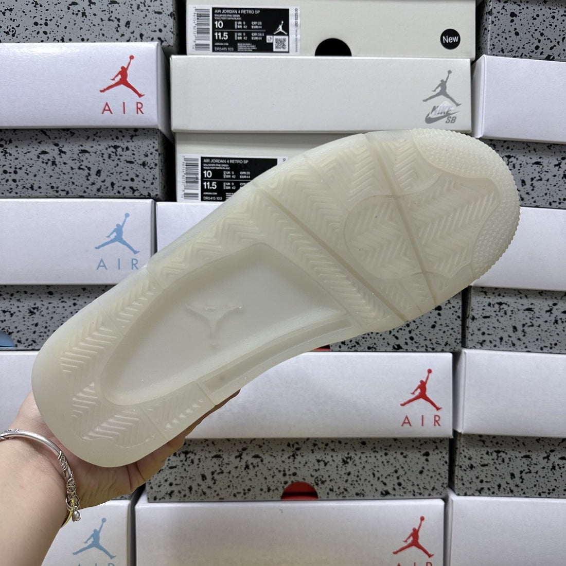 Air Jordan 4 RM White Grey Suede
