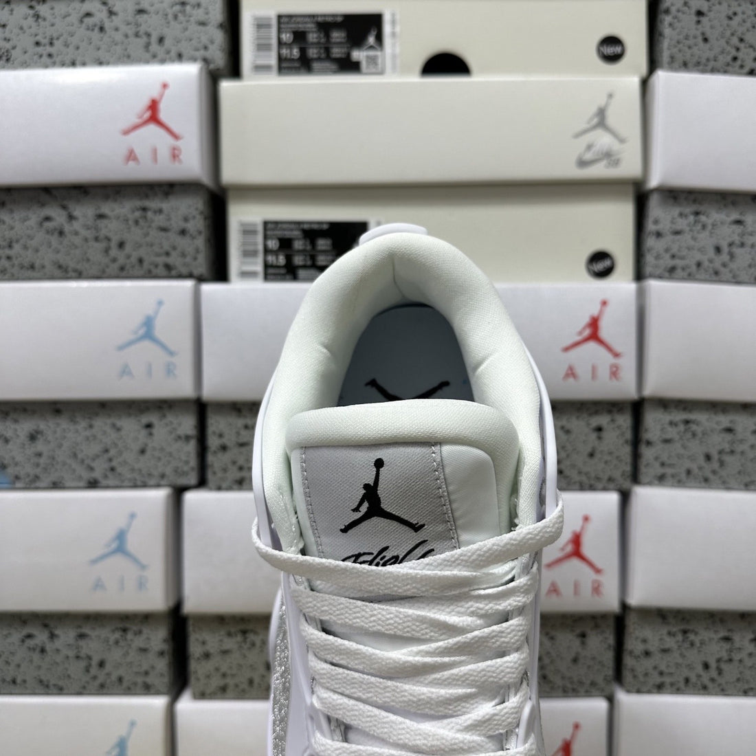 Air Jordan 4 RM White Grey Suede