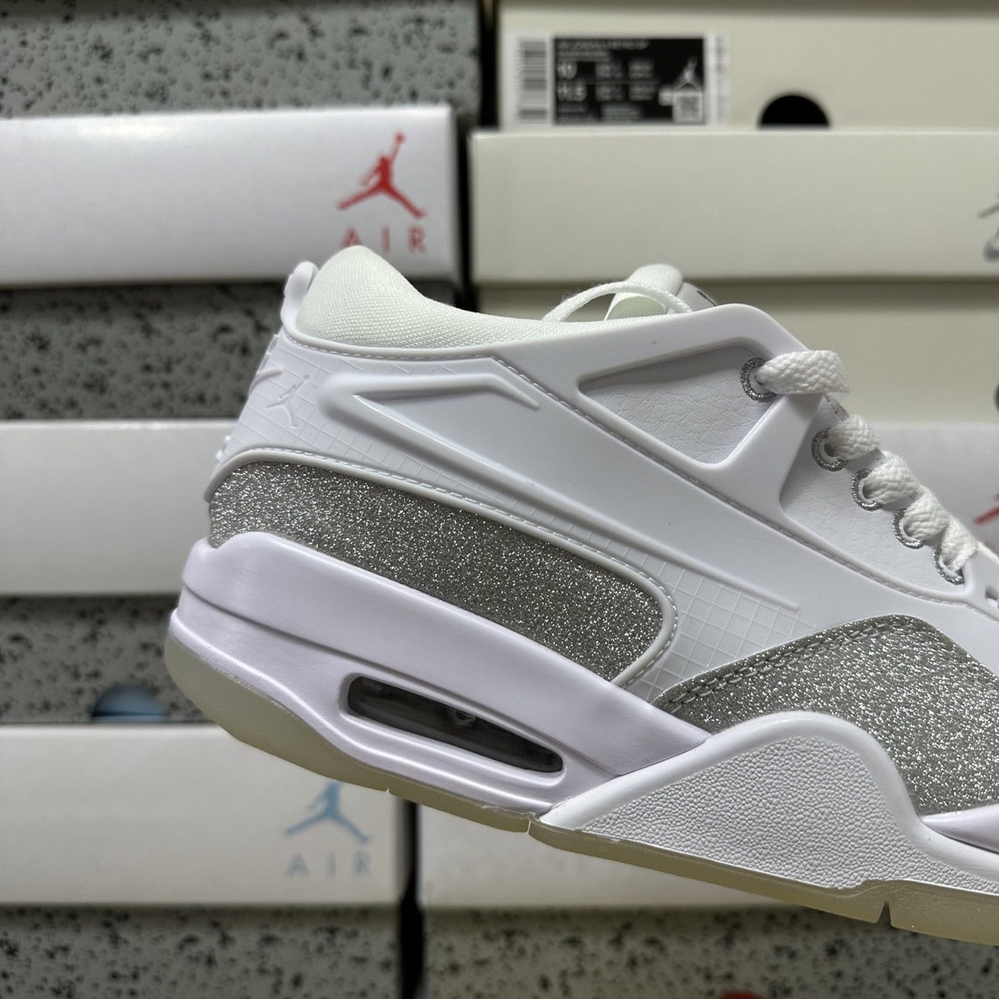 Air Jordan 4 RM White Grey Suede