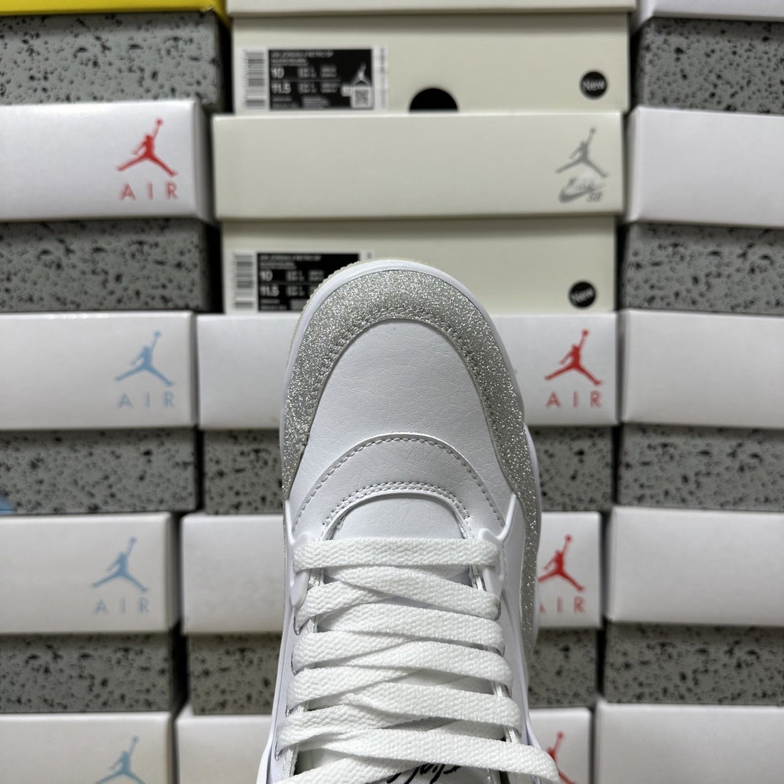 Air Jordan 4 RM White Grey Suede