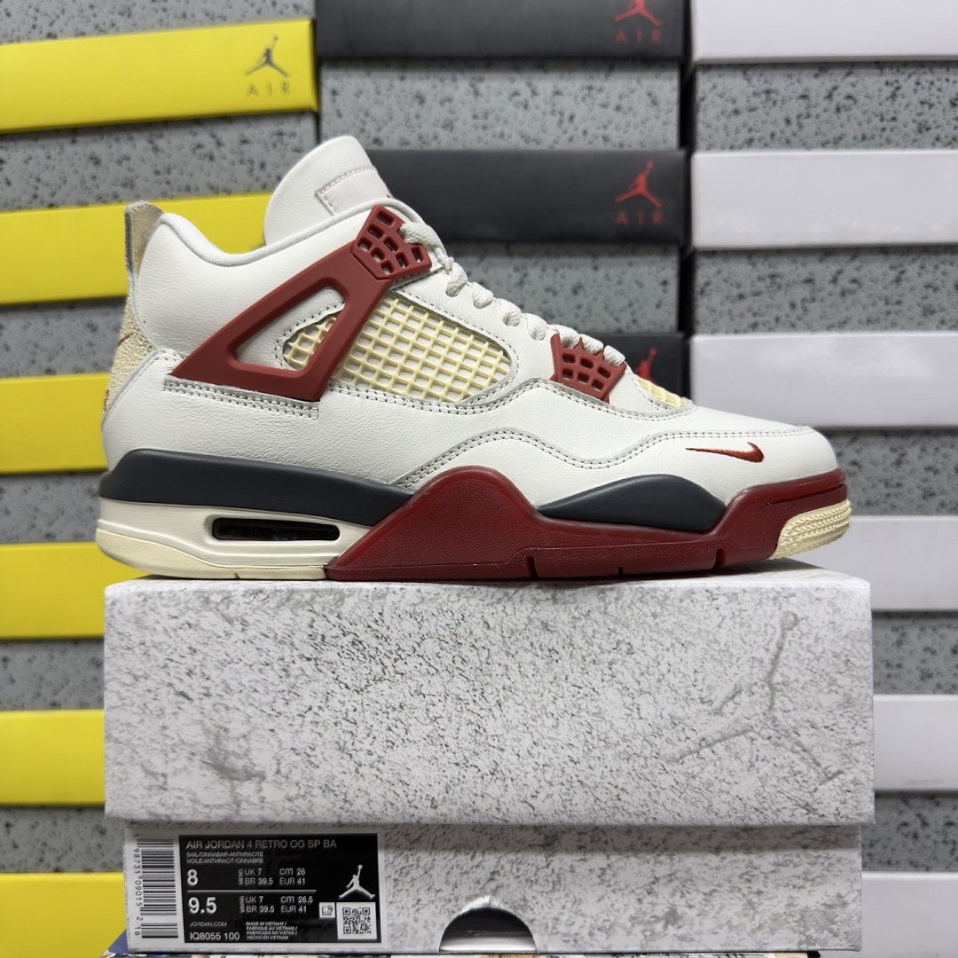 Air Jordan 4 Sail Burgundy