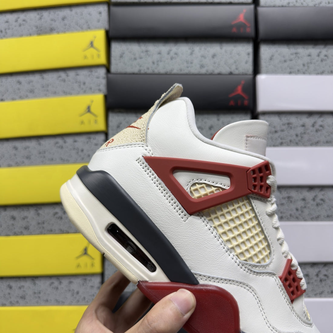 Air Jordan 4 Sail Burgundy