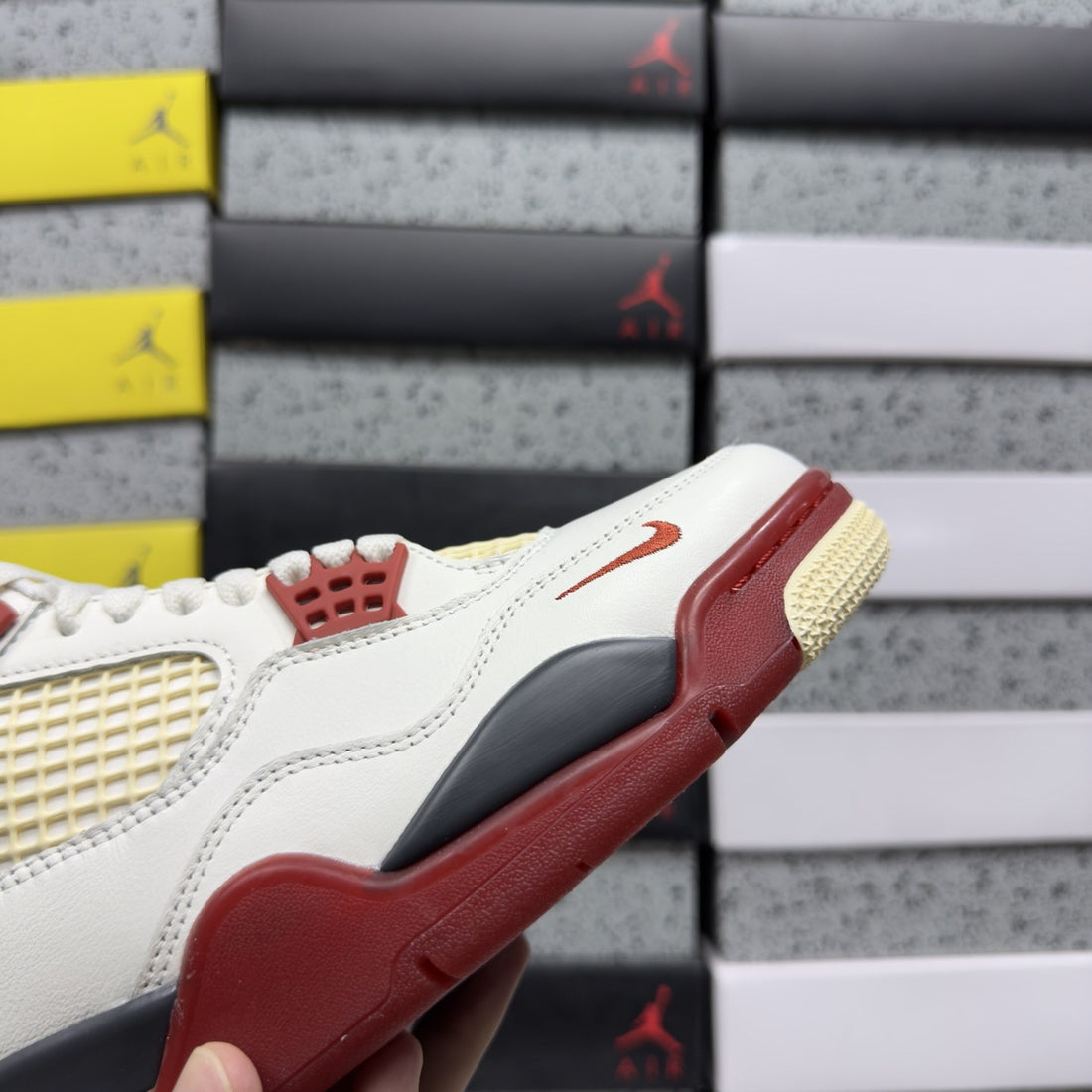Air Jordan 4 Sail Burgundy