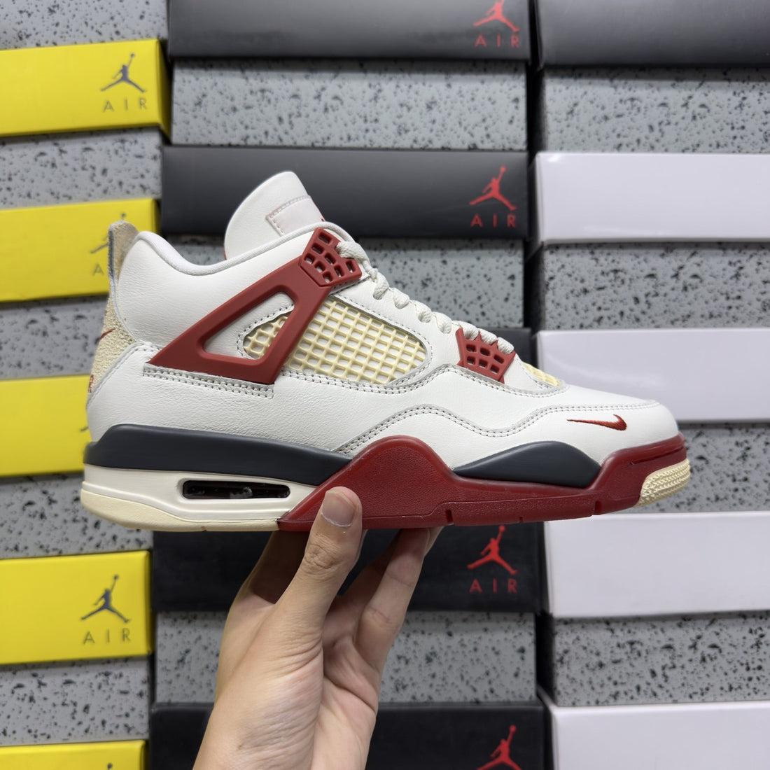 Air Jordan 4 Sail Burgundy