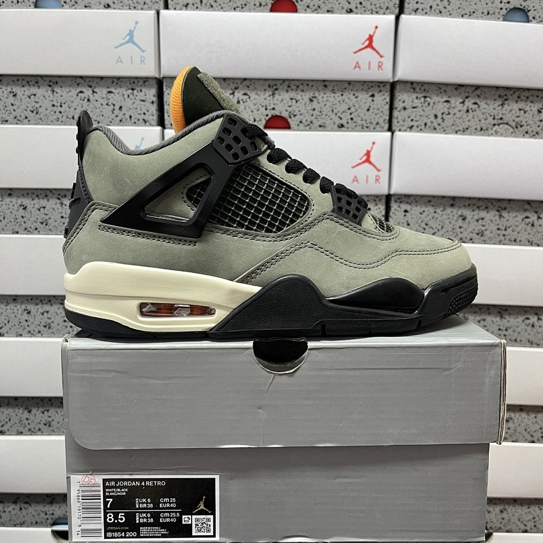 Air Jordan 4 Undefeated Olive Orange