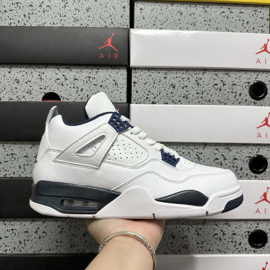 Air Jordan 4 White Navy Retro