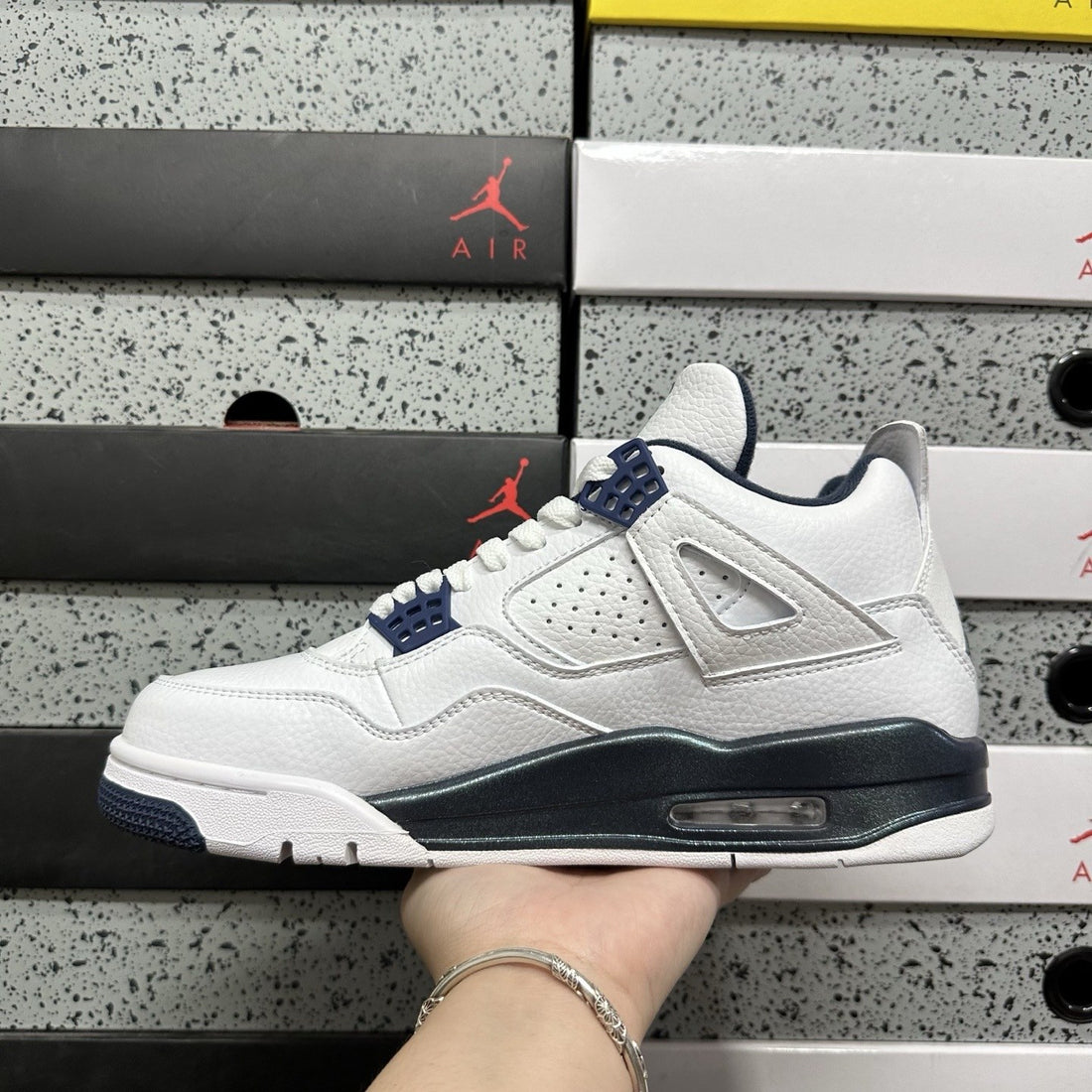 Air Jordan 4 White Navy Retro