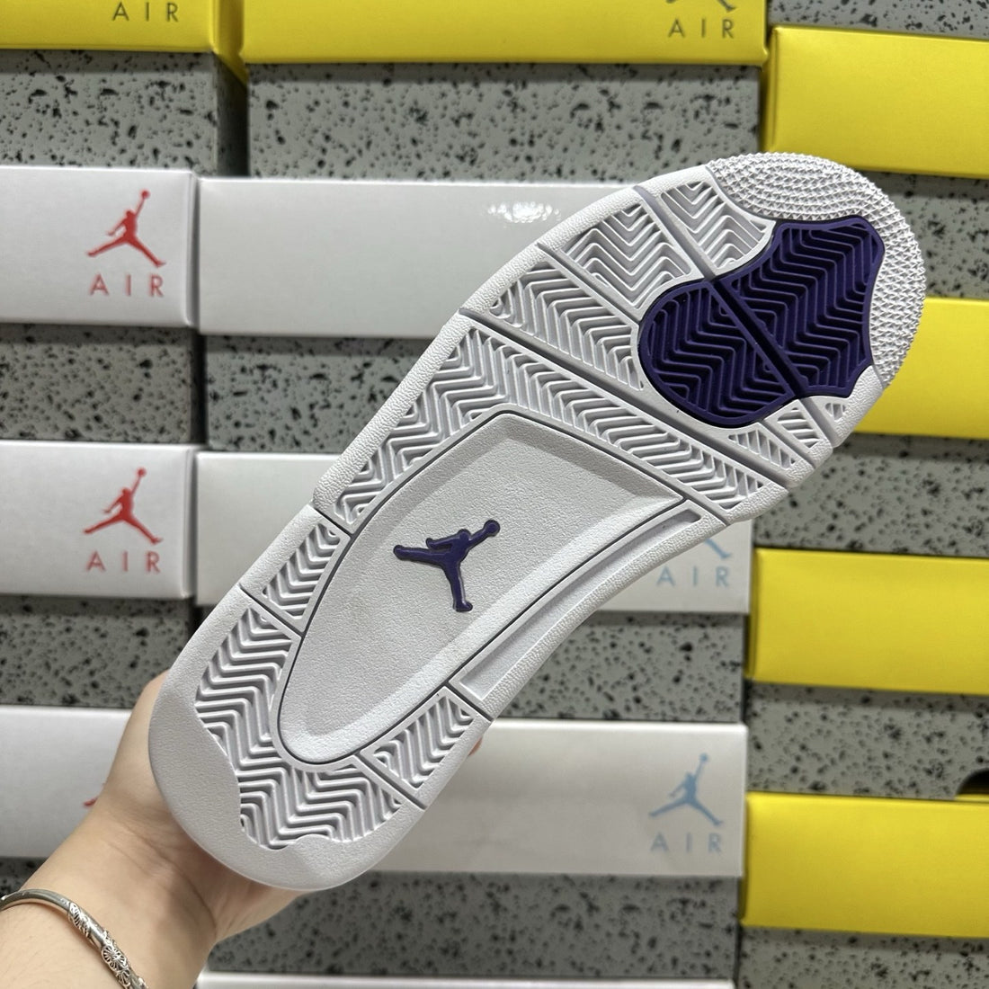 Air Jordan 4 White Purple Metallic