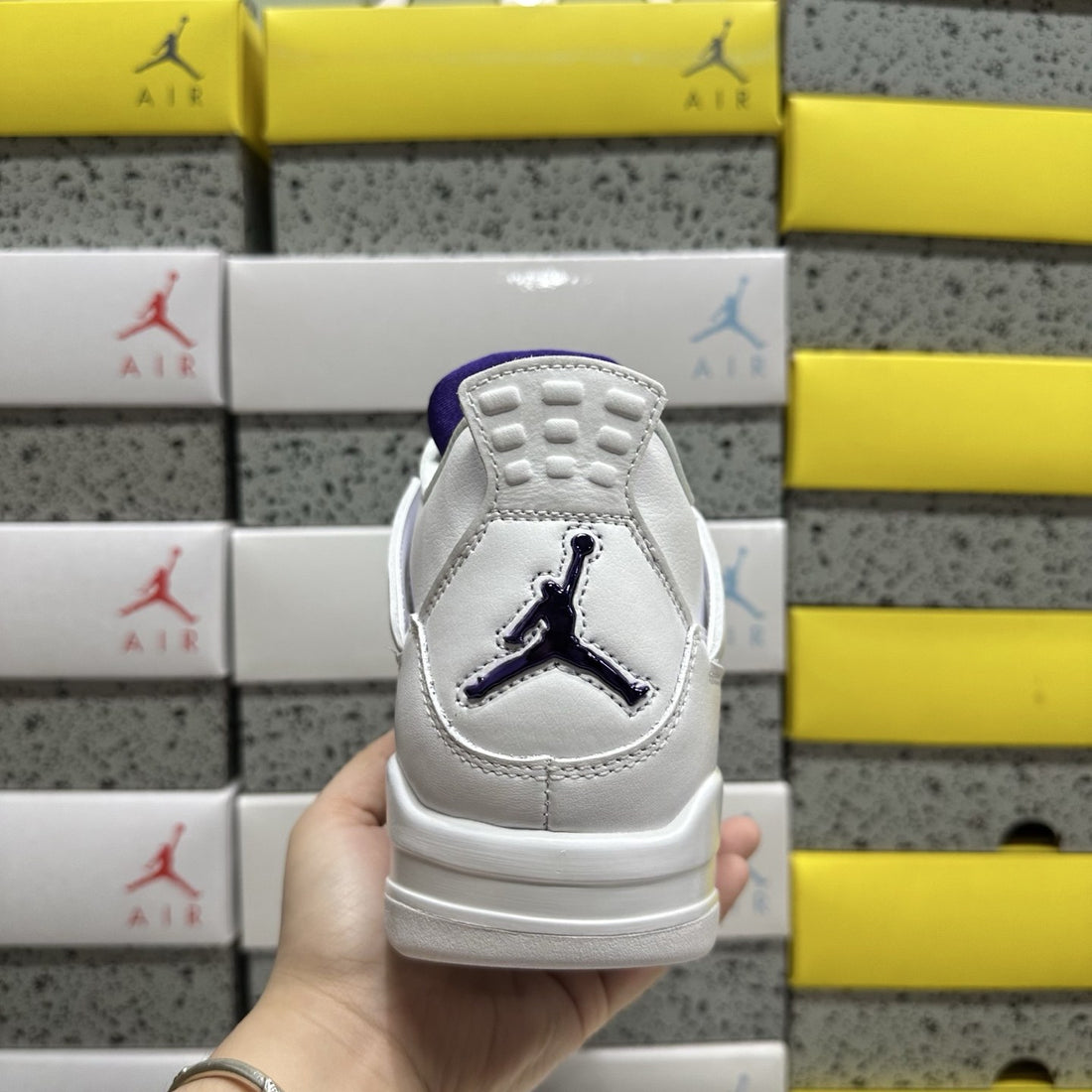 Air Jordan 4 White Purple Metallic