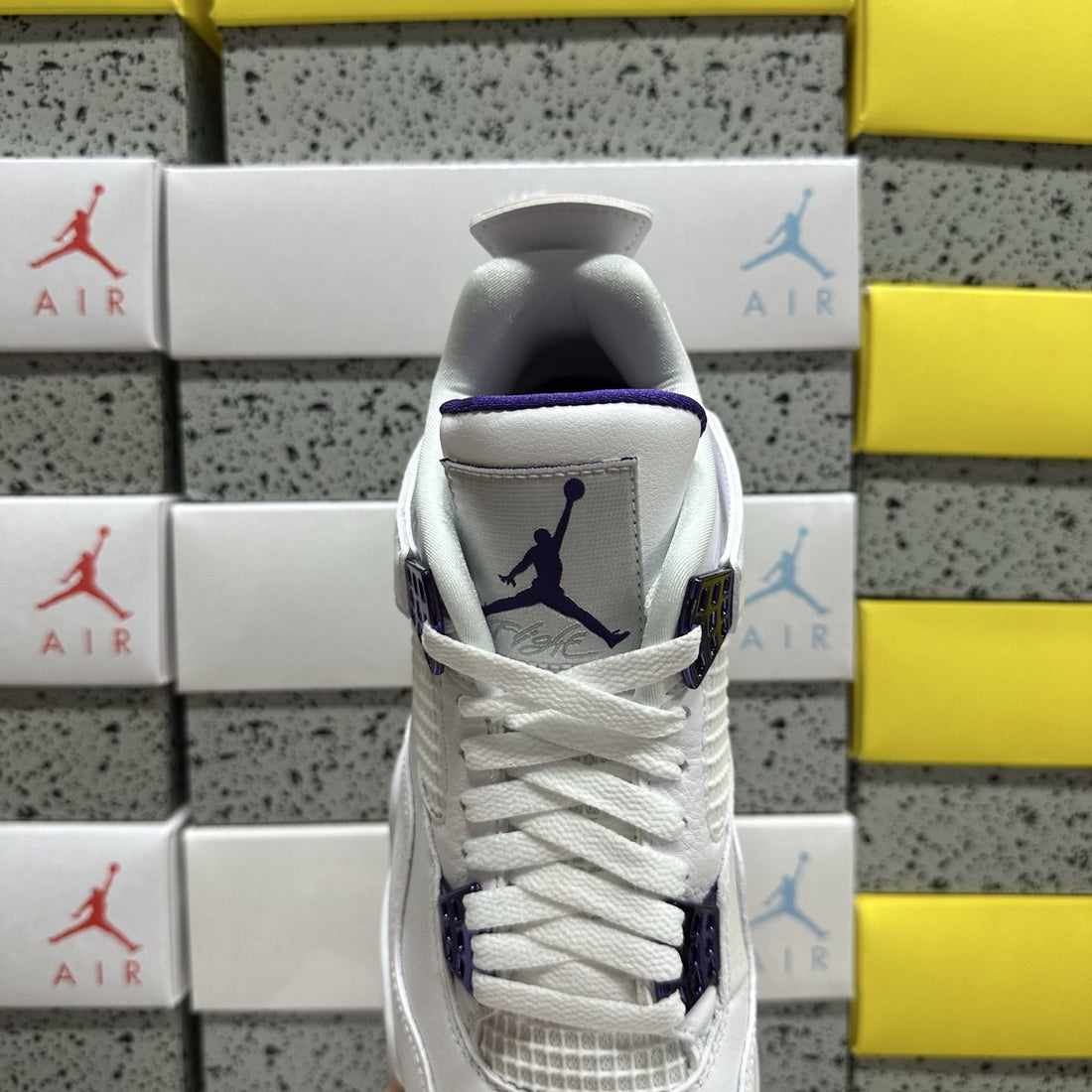 Air Jordan 4 White Purple Metallic