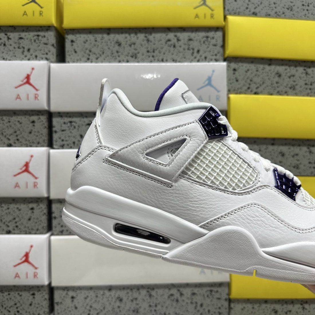 Air Jordan 4 White Purple Metallic