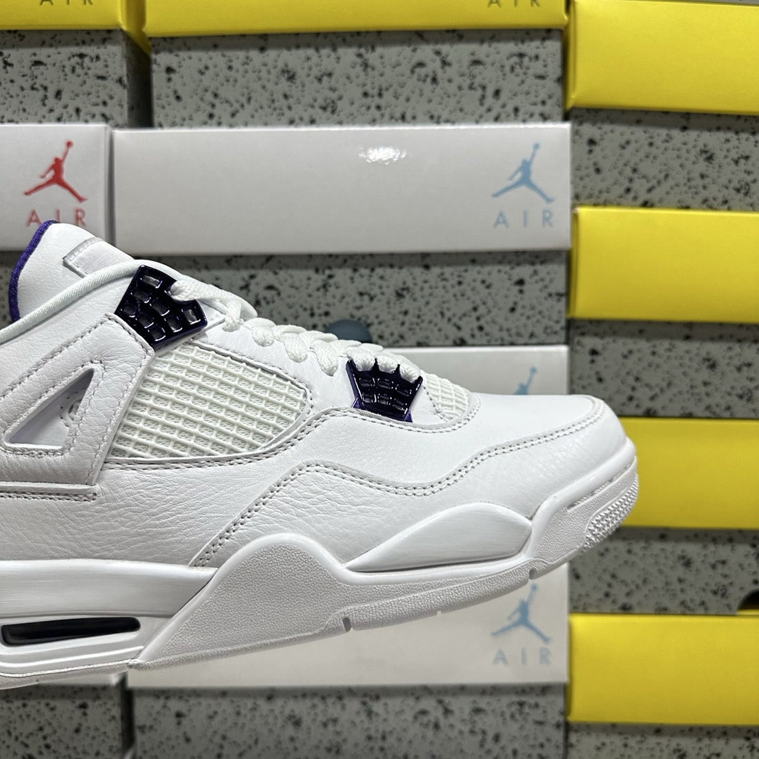 Air Jordan 4 White Purple Metallic