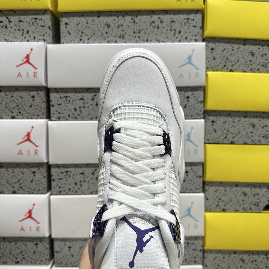 Air Jordan 4 White Purple Metallic