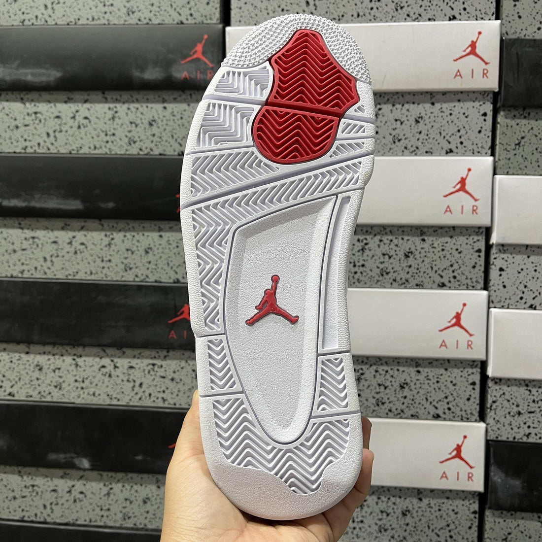 Air Jordan 4 White Red Metallic