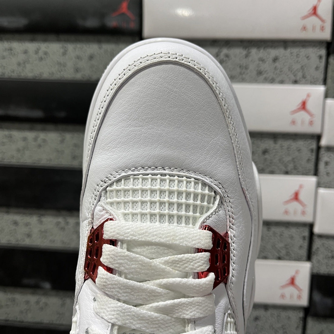 Air Jordan 4 White Red Metallic