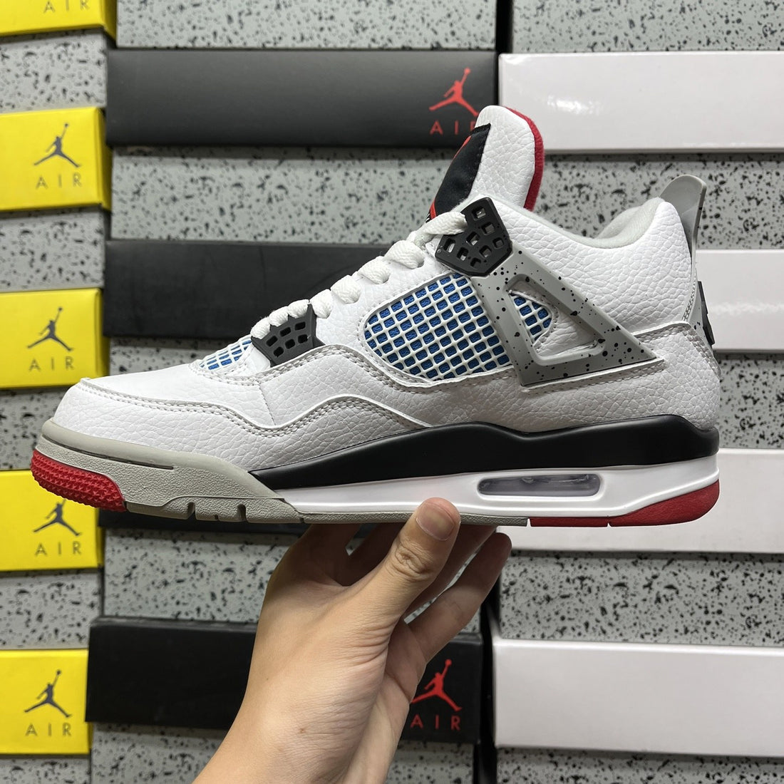 Air Jordan 4 White Sport Blue