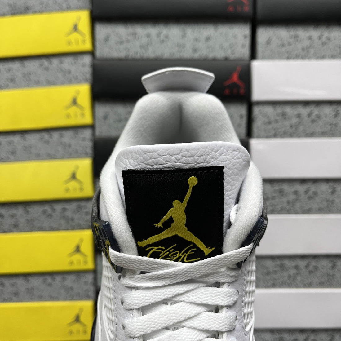 Air Jordan 4 White Yellow Black