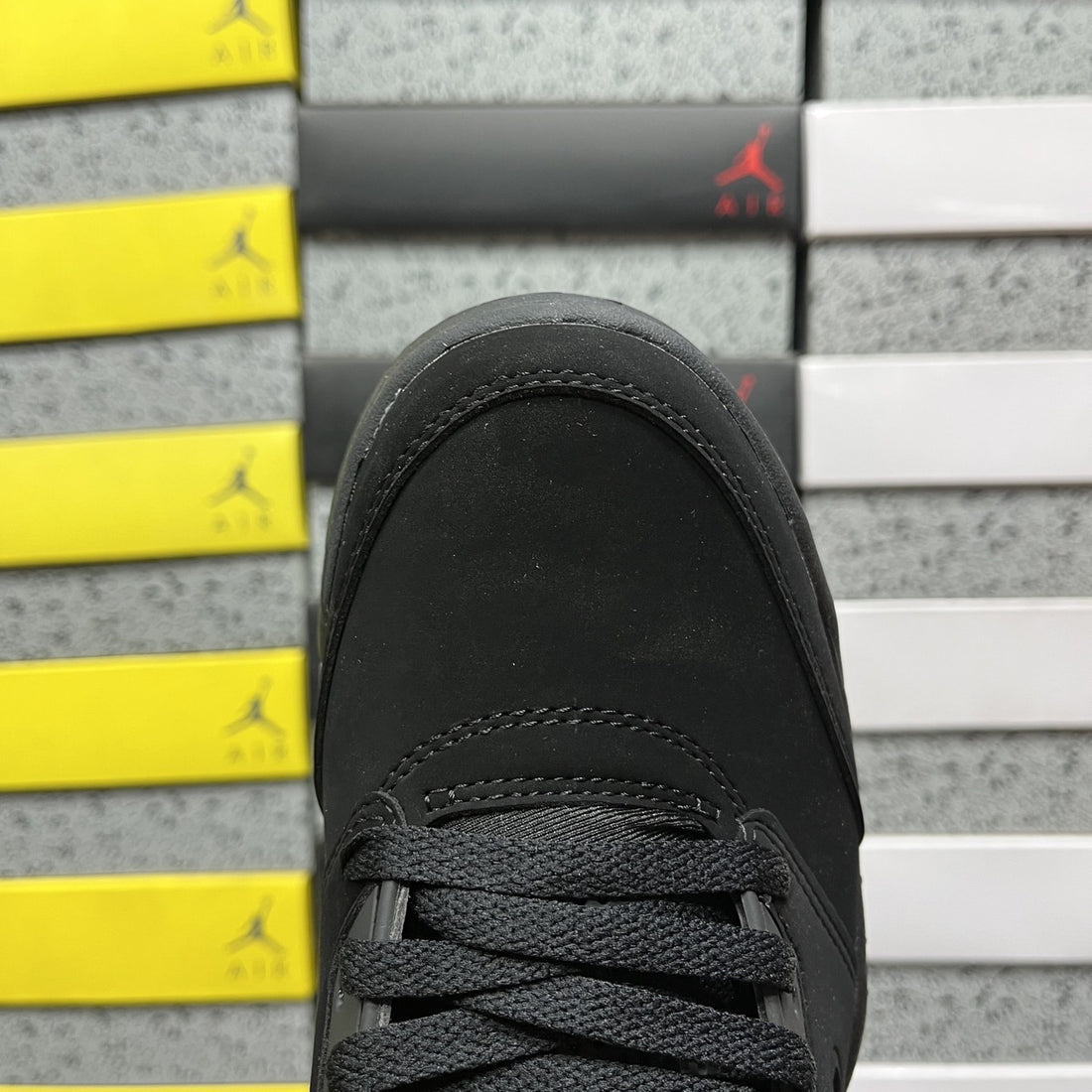 Air Jordan 5 Black Metallic Fire Red