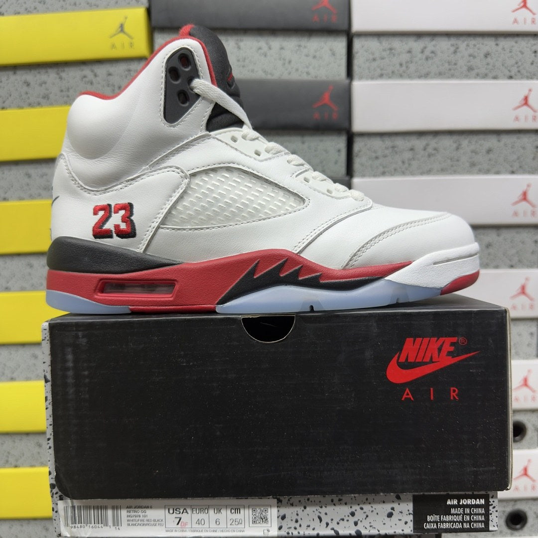 Air Jordan 5 Fire Red White