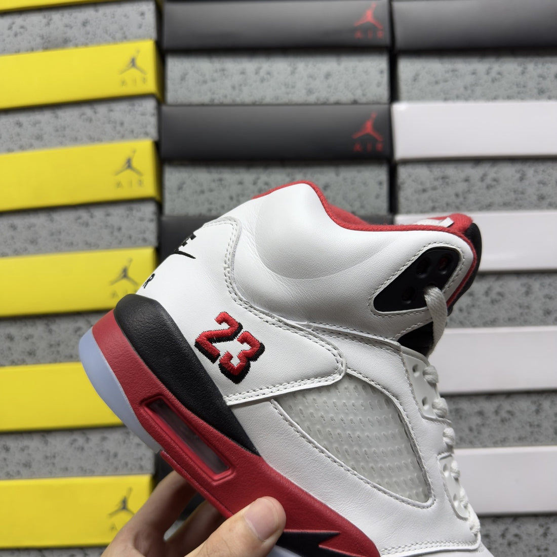 Air Jordan 5 Fire Red White