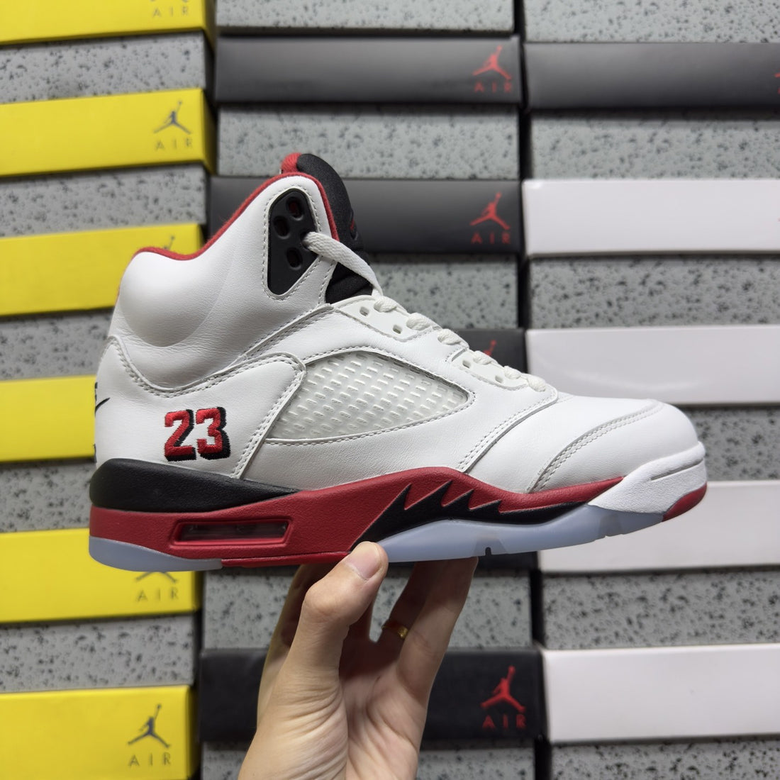Air Jordan 5 Fire Red White